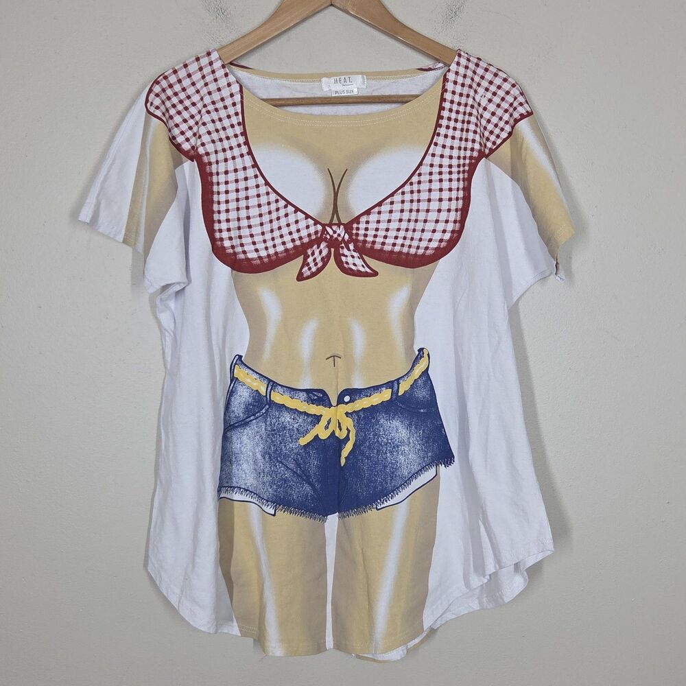 Heat Swimwear Farmers Daughter Bikini Swimsuit Coverup Novelty Swim Beach Cruise